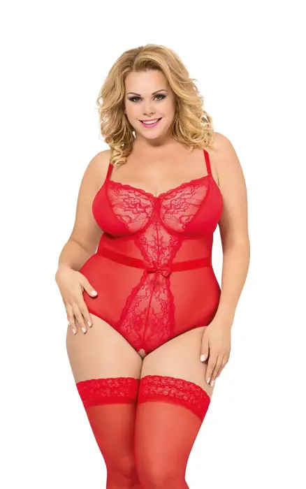 Amelia Bodysuit – Red – 2XL