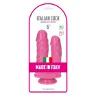 Caino e Abele Double Dildo with Suction Cup – 20 cm (8″) – Pink — Photo 2