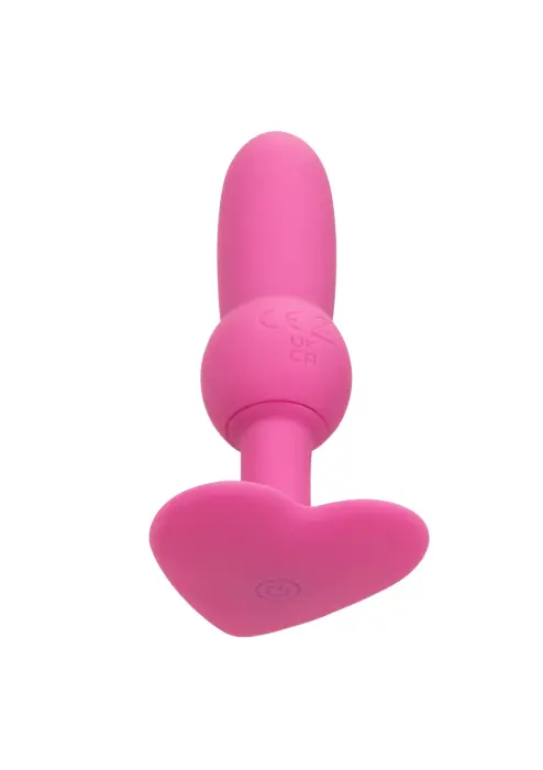 Vibruojantis analinis zondas su karoliukais – 18 cm (7.1″) – Rožinis