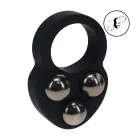 LEVELZ Triple Weighted Ball Cockring – Black — Photo 2