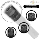 INTENSE Kurt Mini Massager Black - 4 Interchangeable Heads, Compact Design — Foto 3