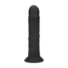 Divu blīvumu silikona izliekts reālistisks dildo ar piesūcekni – melns – 18,5 cm — Foto 4