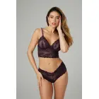 Christine Valerie Lace Bralette Set Purple - Soft Stretchy Lingerie — Foto 1