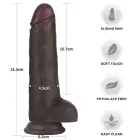 LoveToy Sliding Skin Pro II – dual-layer realistic silicone dong – black – 21,6 cm (8,5'') — Photo 2