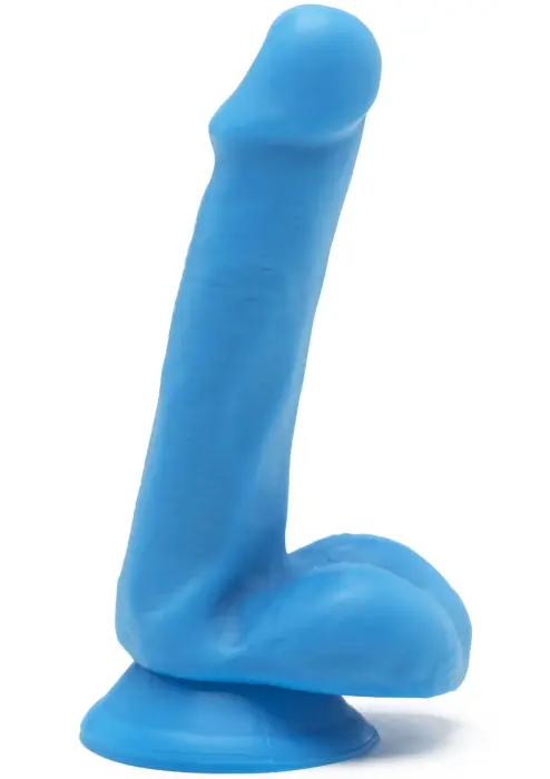 Happy Dicks Realistic Dildo with Balls and Suction Cup – 15 cm (6″) – Blue
