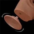 LoveToy King Sized Sliding Skin Dual Layer Dong – realistic dildo – TPE – brown – 29.2 cm — Photo 10