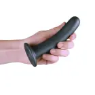 Гладкий силиконовый G-точки дилдо – 14.5 cm (6″) – Серый — Фото 9