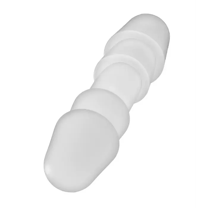 Double Up divpusējs dildo – matēts – caurspīdīgs Foto 3