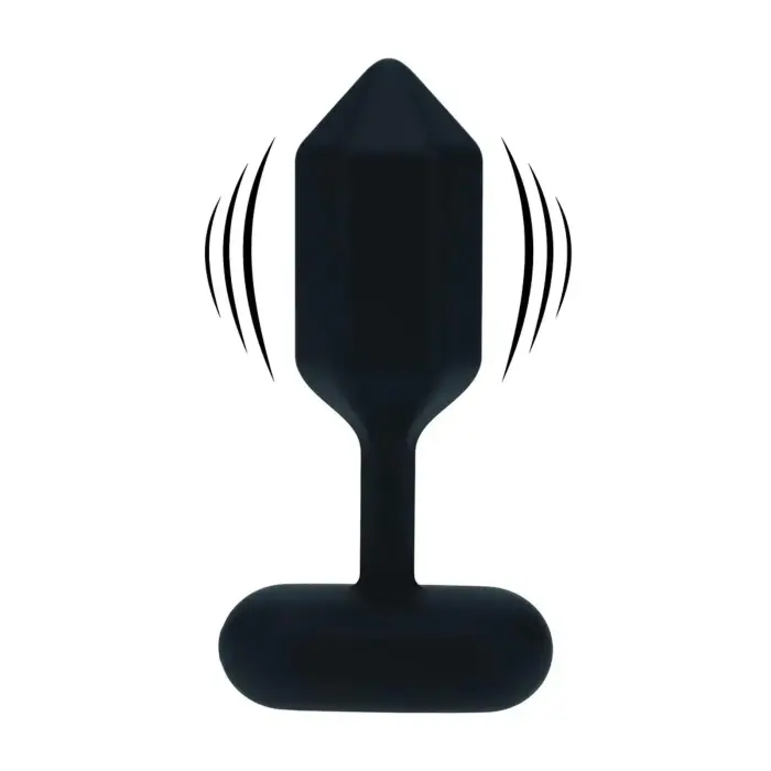 Hexagonal Vibrating Anal Plug – 13 cm – Black