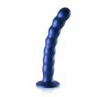 Karoliukais padengtas G taško dildo su siurbtuku – 20.5 cm (8″) – Mėlynas — Nuotrauka 9