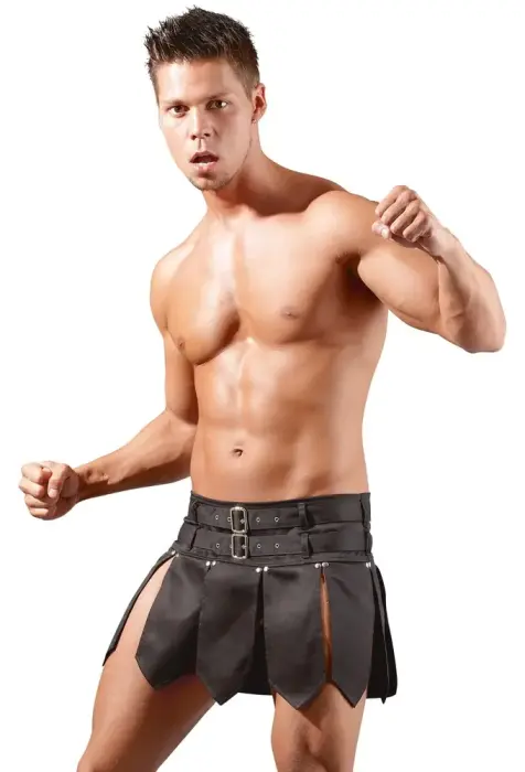 Herren Rock gladiatoru stila svārki – M – melns Foto 3