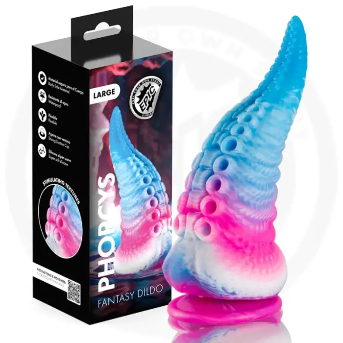 EPIC Phorcys Blue Tentacle – silikoninis intyminis prietaisas – melynas – didelis – 20,5 cm