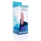 Proteza-Hollow Adrian vibrējošs strap-on dildo – 20 cm (8″) – Melns Foto 4