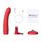 Mission 2 - Vibrating Suction Cup Dildo with Touch-Sense - Red — Photo 5