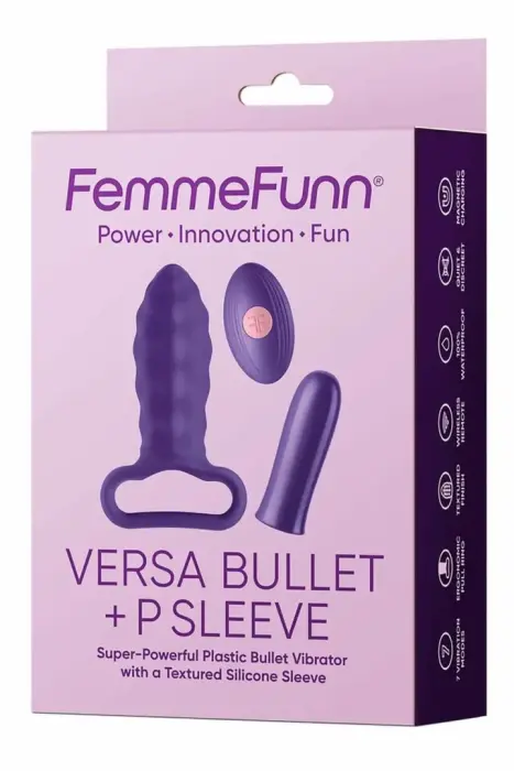 Интимная система FemmeFunn Versa Bullet с насадкой P – Фиолетовый