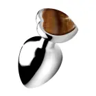 Tiger Eye sirds formas anālais spraudnis – L – 9.4 cm (3.7″) – Brūns — Foto 4