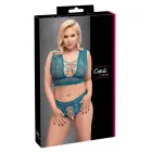 Cottelli Curves Bralette & High-Waist Lace Set – Teal – 4XL — Photo 1