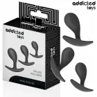 Addicted Toys Silicone Intimate Plug Set Model 3 – 3 Sizes – Black — Photo 1