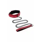 Sportsheets Ex's and Oh's Collar & Leash – sarkans – mākslīgā āda – regulējams līdz 40,6 cm — Foto 2