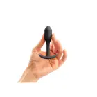 B-Vibe Snug Plug 1 – Analinis kištukas su svoriu pradedantiesiems – Juodas — Nuotrauka 5