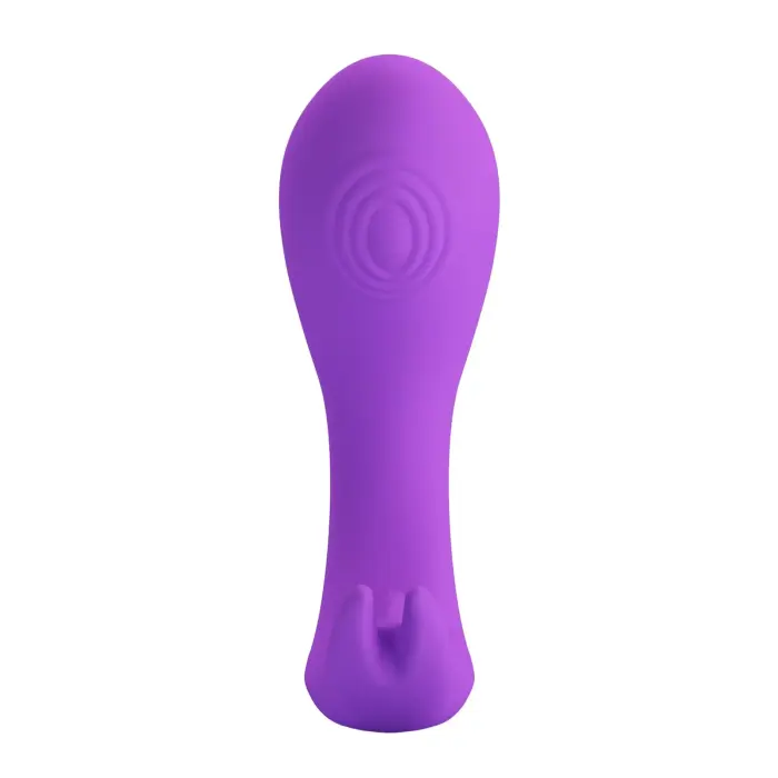 PRETTY LOVE Idabelle valkājams vibrators ar diviem motoriem un pulsa viļņiem – 18 cm (7″) – violets Foto 3