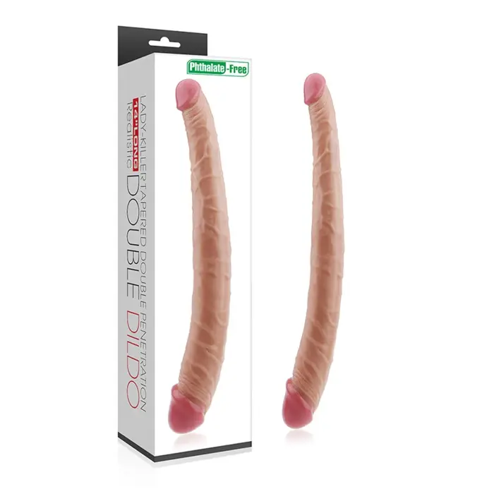 Realistic Veined Double-Ended Dildo – 35.5 cm (14″)