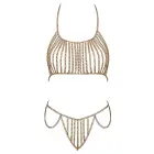 Cottelli Accessories ķēdīšu bikini komplekts – zelta – One Size — Foto 5