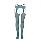 Suspender Pantyhose with Strappy Waist – Queen Size – Blue — Photo 6