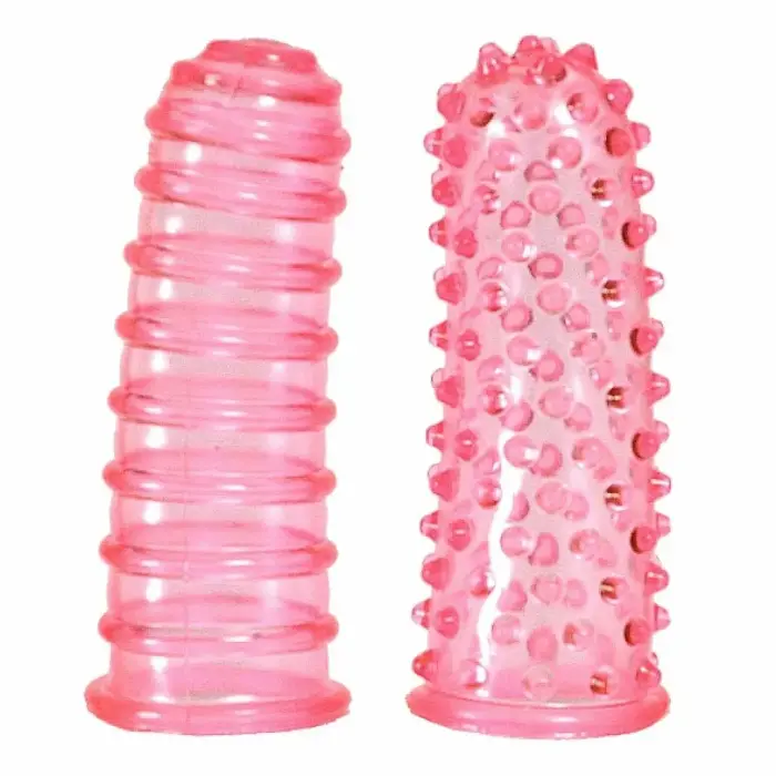 Seven Creations Soft Bumpy – силиконовые насадки на пальцы – розовые – 2 шт.