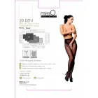 MissO P615 Fishnet Tights with Vertical Stripes – Black – S/M — Photo 3