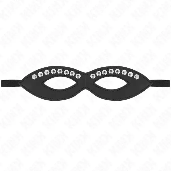 KINK Eye Mask with Mini Rivets Model 1 Black 20.5x5.5cm Adjustable Strap