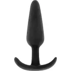 Black&Silver Hansel Silicone Anal Plug – 9.8 cm – Black — Photo 4