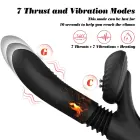 Vibrator with Licking, Thrusting and Heating Functions – 24.1 cm (9.5″) – Black — Photo 6