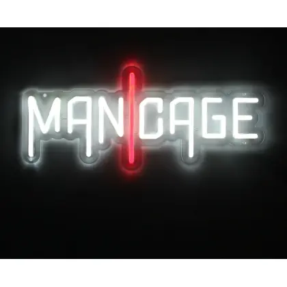 Mancage LED Neon Brand Sign - Decorative Wall Light, EU Adapter