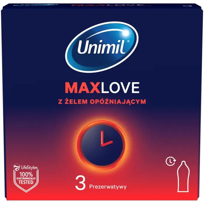 Unimil Max Love Delay Condoms – 3 pcs