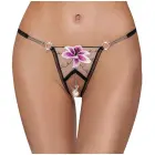 Cottelli LINGERIE Riostring Thong with Flower Detail and Chains – Black – M/L — Photo 2