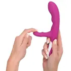 Javida divu motoru sildošais vibrators ar klitora stimulatoru – 22 cm (8.6″) – violets — Foto 6
