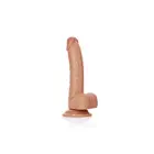 Išlenktas realistiškas dildo su sėklidėmis ir siurbtuku – 18 cm (7″) Photo