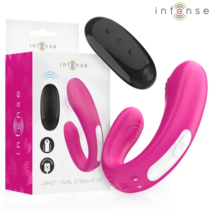 Intense Janet Dual U-Shaped Vibrator – 10.2 cm (4″) – Pink