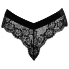 Cottelli Lingerie Lace Briefs with Decorative Chain – Black – M — Photo 5