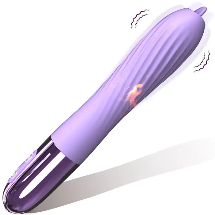 Heating G-Spot Vibrator with Tongue Stimulator – USB Rechargeable