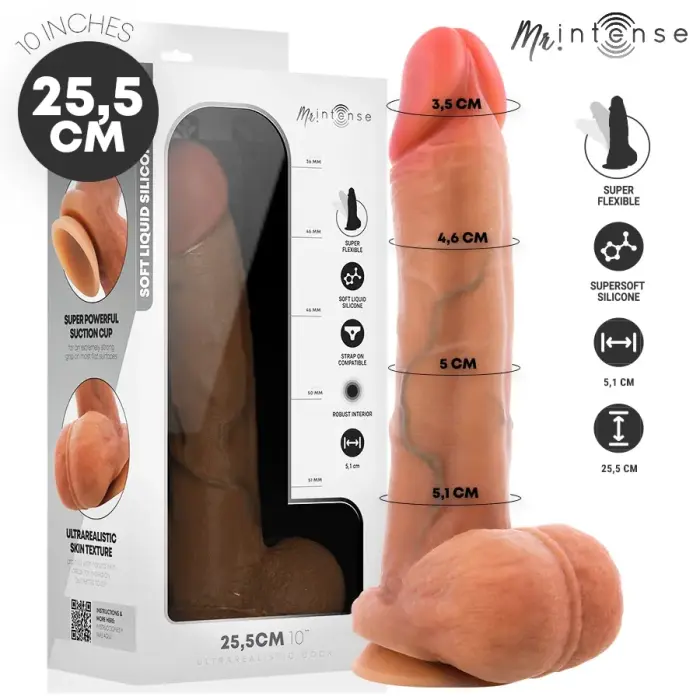 MR INTENSE Gary XL realistiškas dildo su siurbtuku – 25.5 cm (10″) – kūno spalva