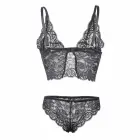 Subblime 953928 Black Silk & Lace Nightgown Set L/XL — Photo 7