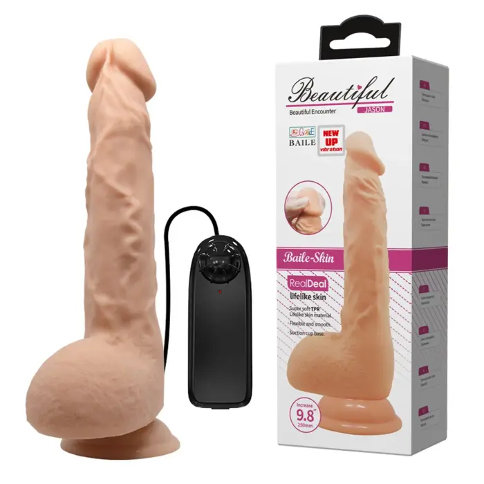 BAILE Beautiful Jason реалистичный вибратор – 25 cm (9.8″)