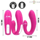 Intense Janet dubultais U veida vibrators – 10.2 cm (4″) – rozā — Foto 3