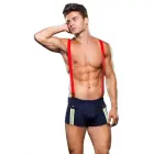 Envy Fireman trunks with suspenders – navy/red – L/XL — Photo 1
