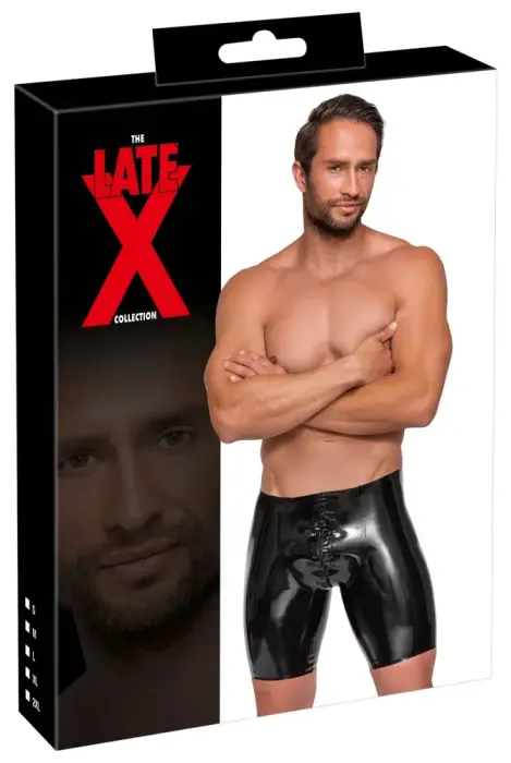 Latex Pants with Zipper – Black – M