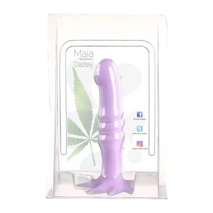 Dazey Swirl Dildo with Suction Cup – Purple