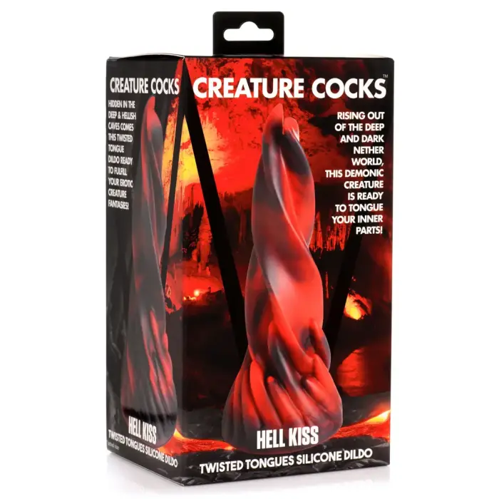 Hell Kiss Twisted Tongues Dildo – 18.8 cm (7.4″) – Multicolored