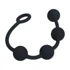 Round Silicone Anal Balls - M - 30mm - Black Photo